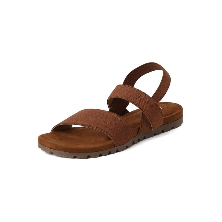 Matte-Muse Brown Open-Toe Casual Sandals