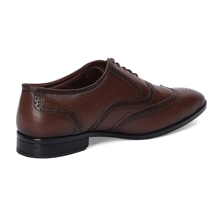 Premium Brown Perforated Oxford Shoes