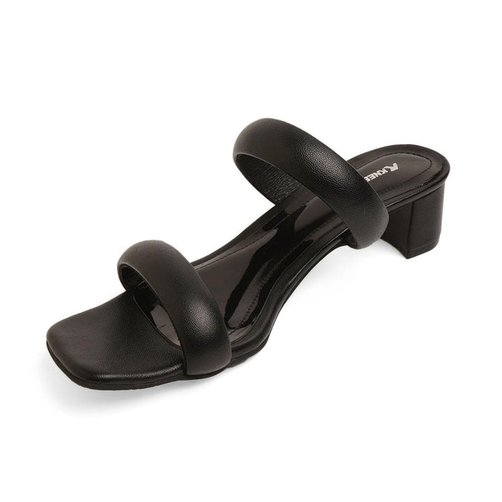 Cushioned Black Block Heels