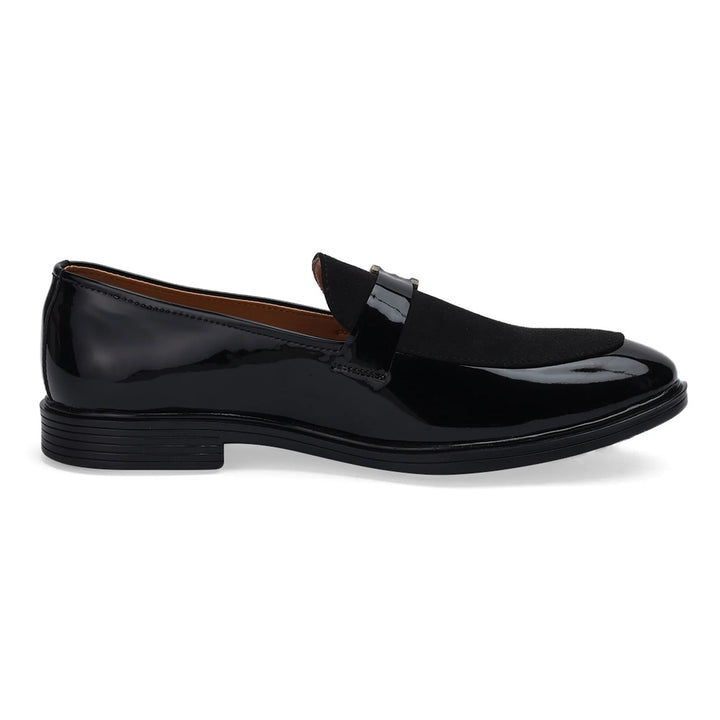 Premium Black Glossy Dress Loafers