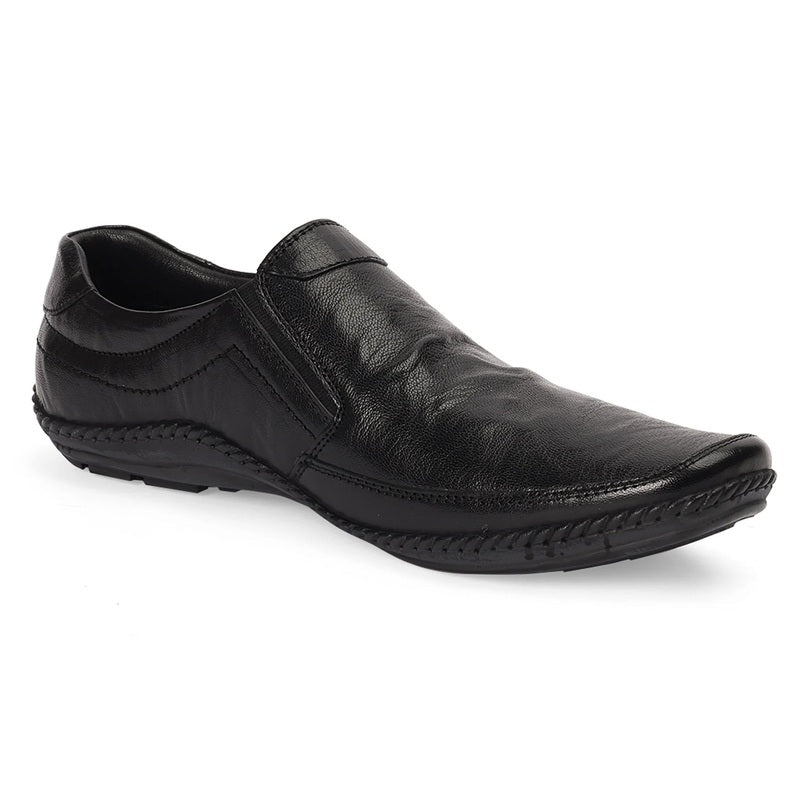 Elite Black Flexible Sole Slip-Ons