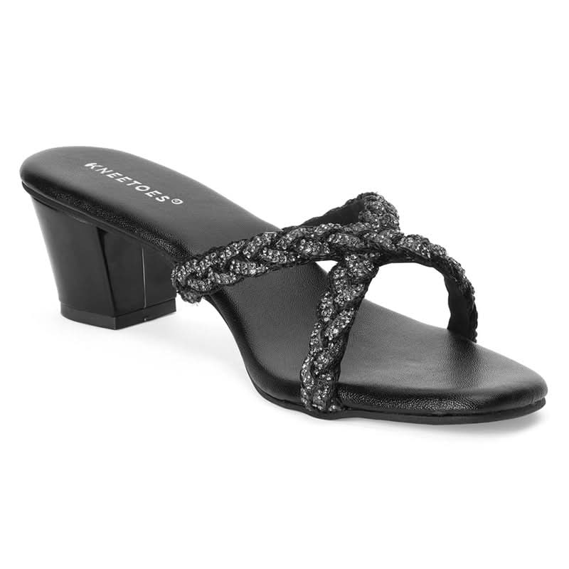 Nora - Black Block Heels