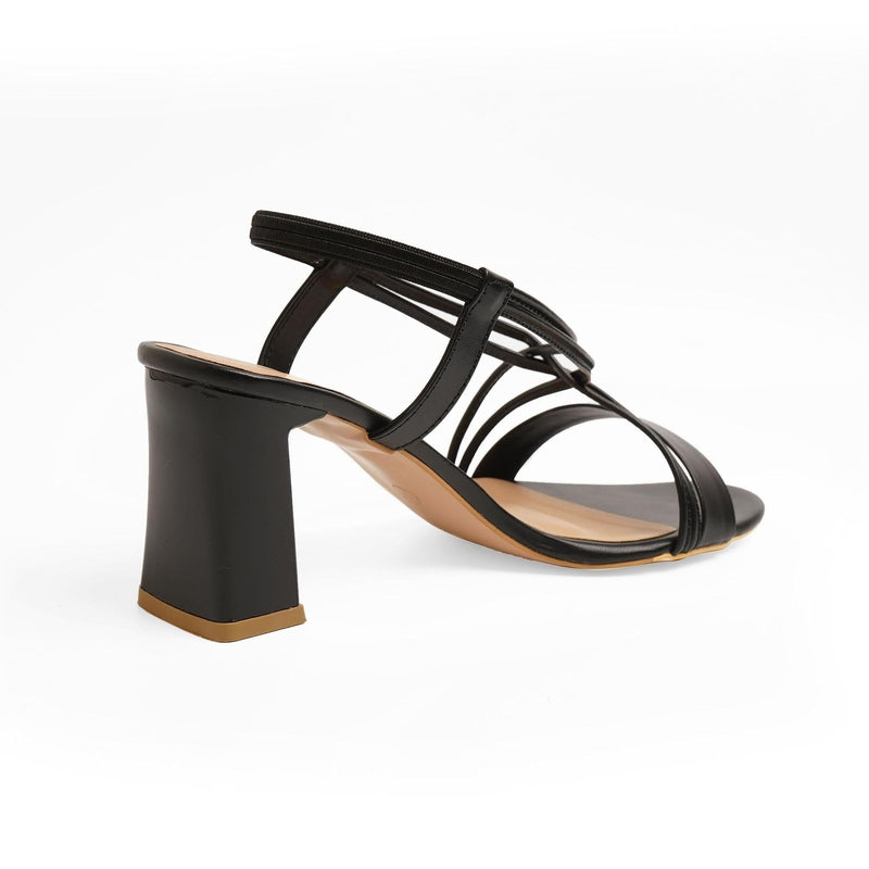Classic Charm Black Criss-Cross Sandals