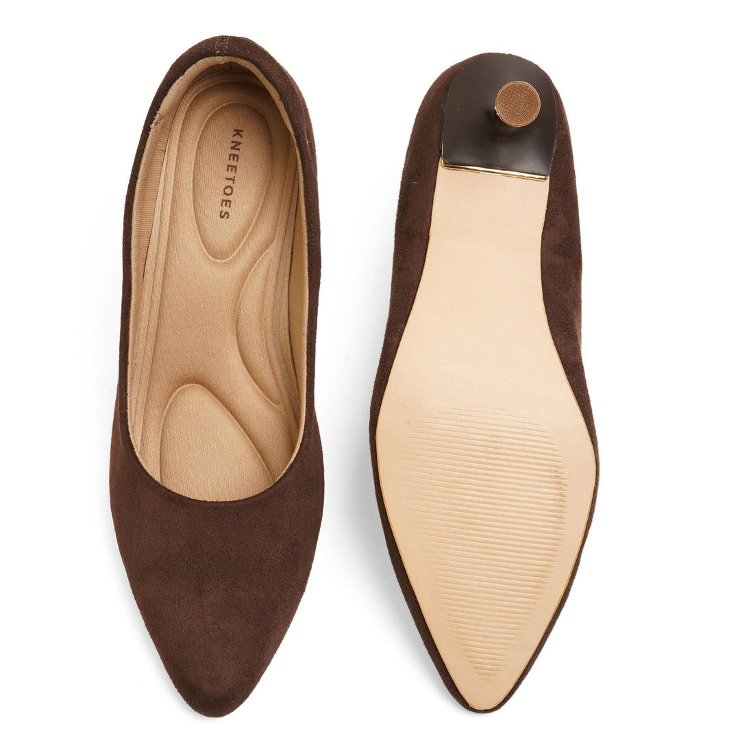 Matte Muse Dark-Brown Louis Heel Pumps