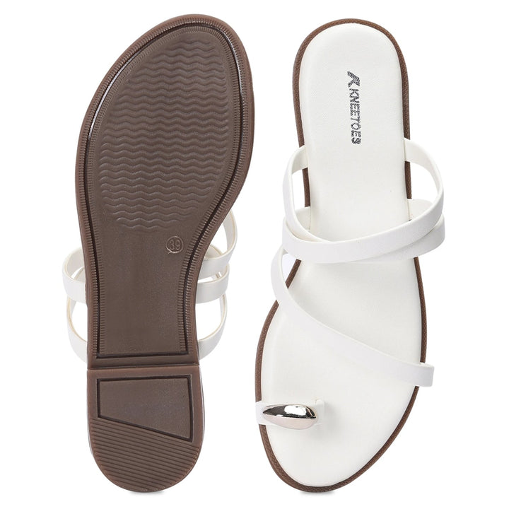 Ivory Elegance Metal-Accent Flats