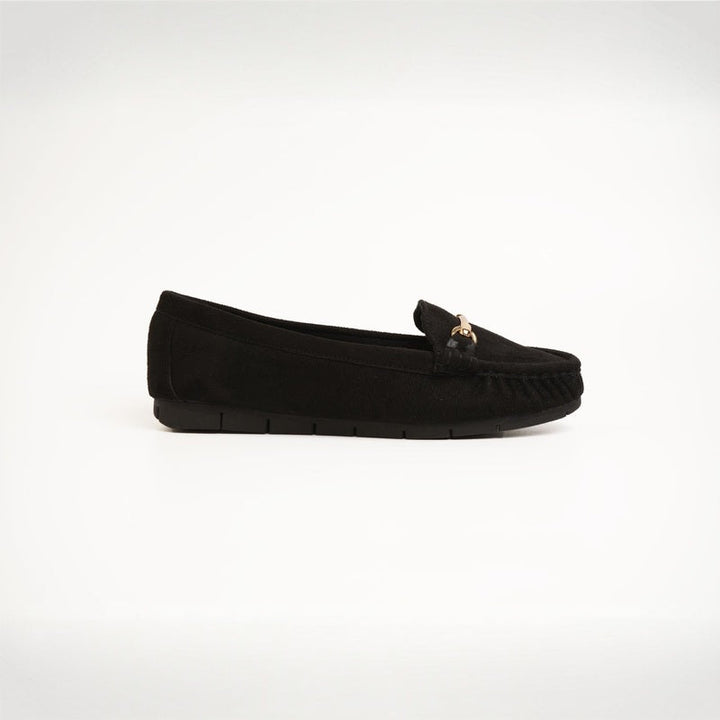 Statement Black Chain Loafer Shoes