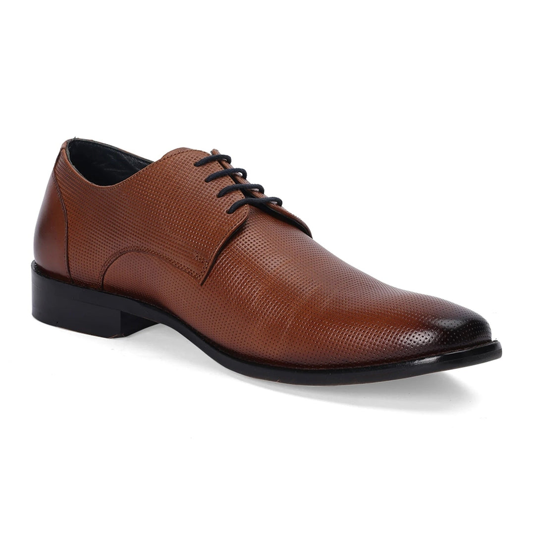 Elite Tan Textured Cap-Toe Oxfords