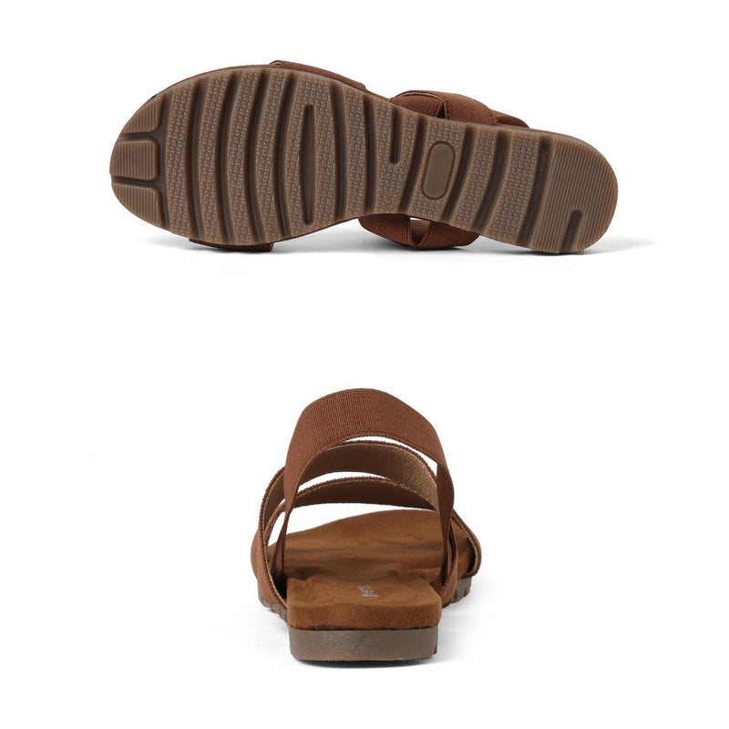 Matte-Muse Brown Open-Toe Casual Sandals