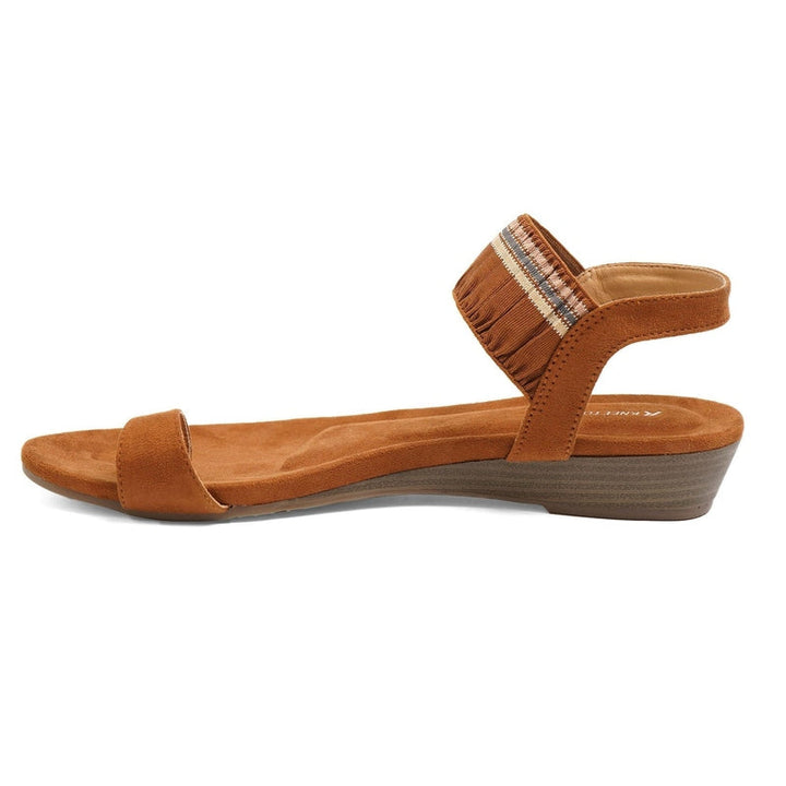 Staple Brown Striped Wedge Sandals
