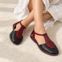Cecilia - Burgundy & Blue Sandals